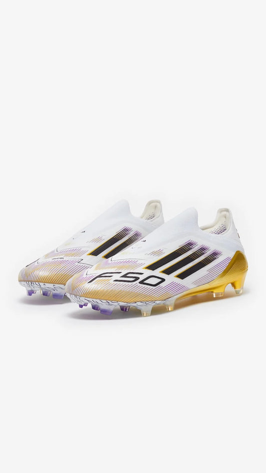 adidas F50 Elite Laceless FG - White Gold